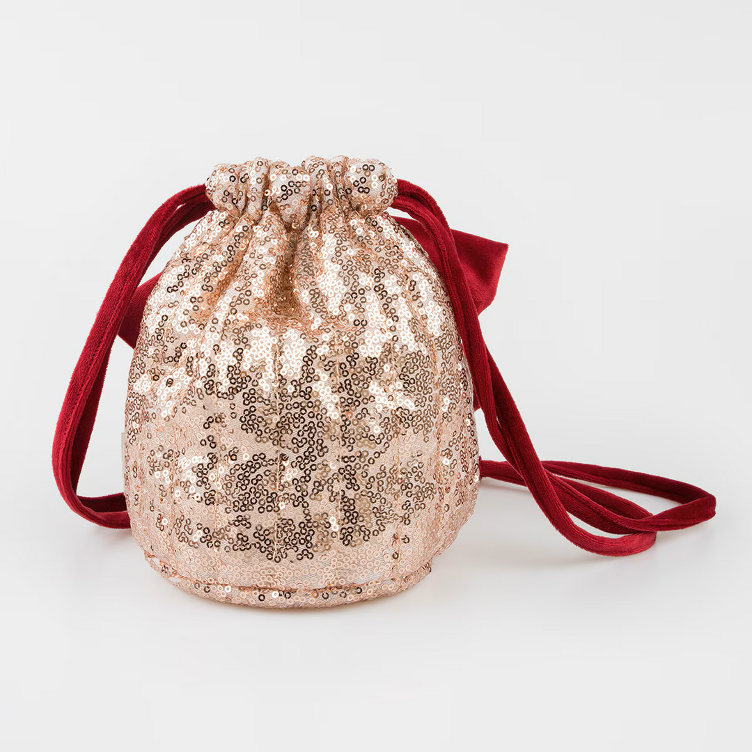 Meri Meri - Pink Sequin Bow Bag