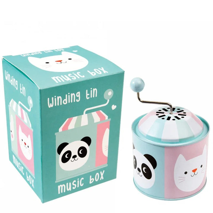 Rex London - Winding Tin Music Box - Miko and Friends - Mabel & Fox