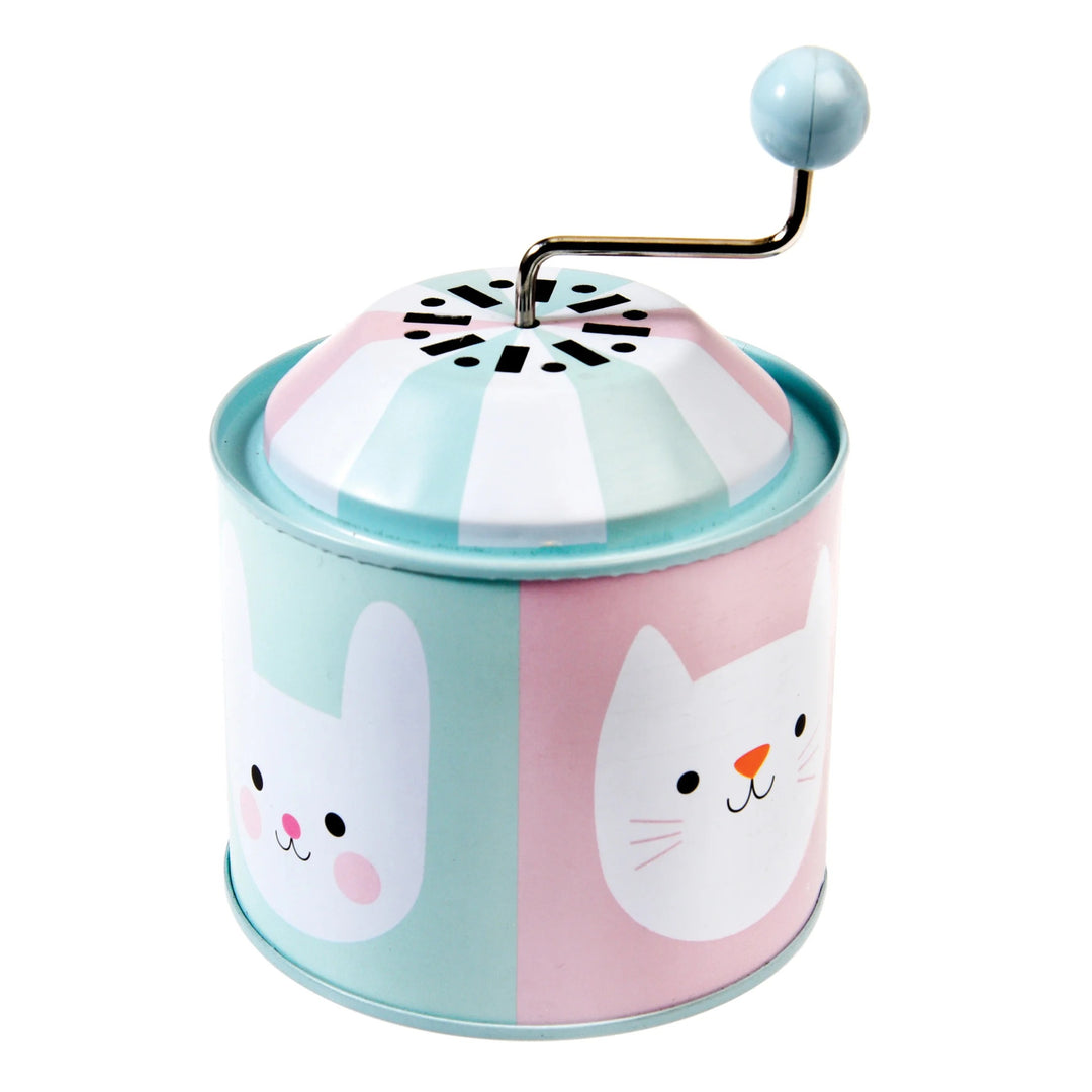 Rex London - Winding Tin Music Box - Miko and Friends - Mabel & Fox