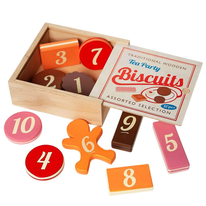 Rex London - Traditional Wooden Biscuit Box - Counting Game