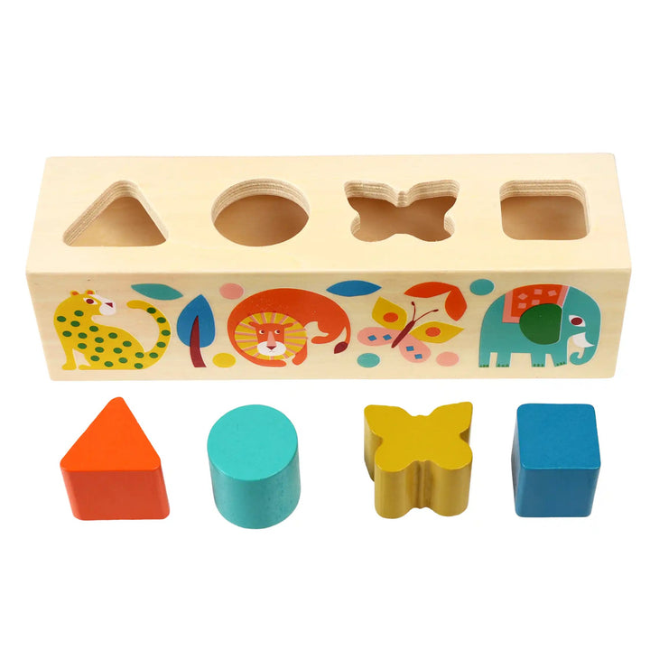 Rex London - Wooden Shape Sorter - Wild Wonders - Mabel & Fox