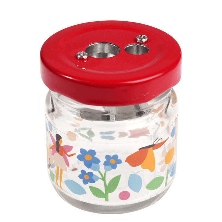 Rex London - Glass Jar Pencil Sharpener - Fairies in the Garden