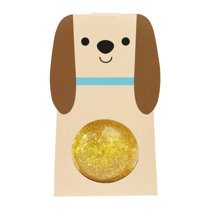 Rex London - Glitter Bouncy Ball - Gold Dog