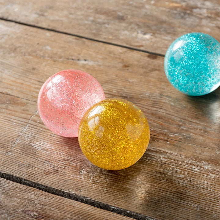 Rex London - Glitter Bouncy Ball - Gold Dog