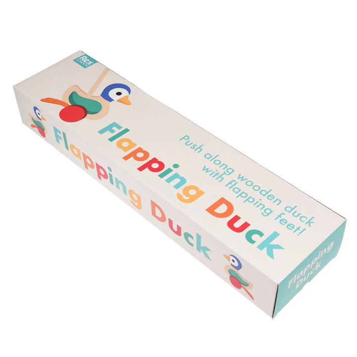 Rex London - Traditional Wooden Push Along - Flapping Duck