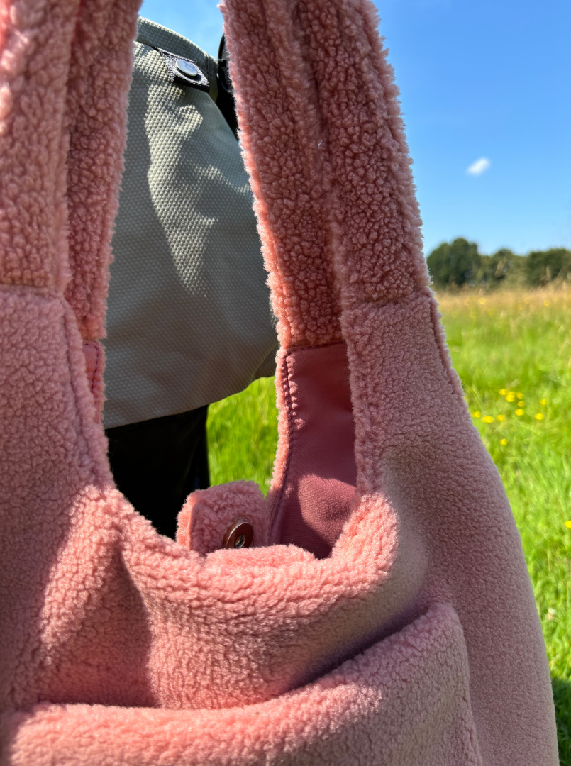 Mabel & Fox - Teddy Tote Bag - Rose Pink