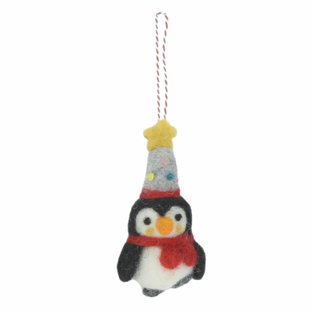 Fiona Walker - Christmas Decoration - Penguins with Party Hats