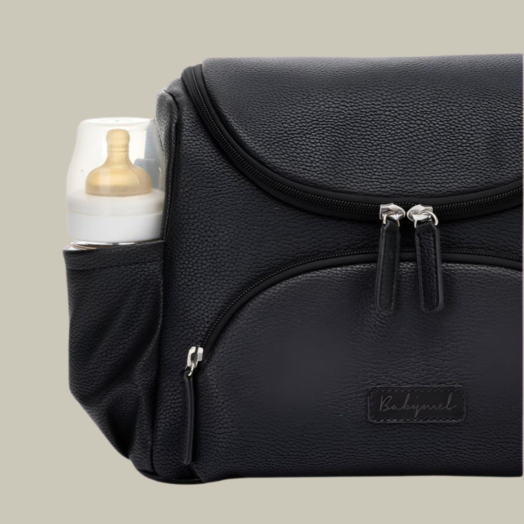 Babymel - Lenni Compact Changing Bag - Black - Mabel & Fox