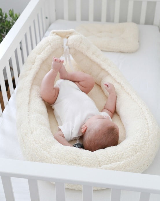 Babyly - Teddy Baby Nest - Cream - Mabel & Fox