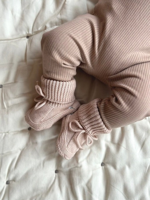 Saga Copenhagen- Baby Booties - Mellow Rose - Mabel & Fox