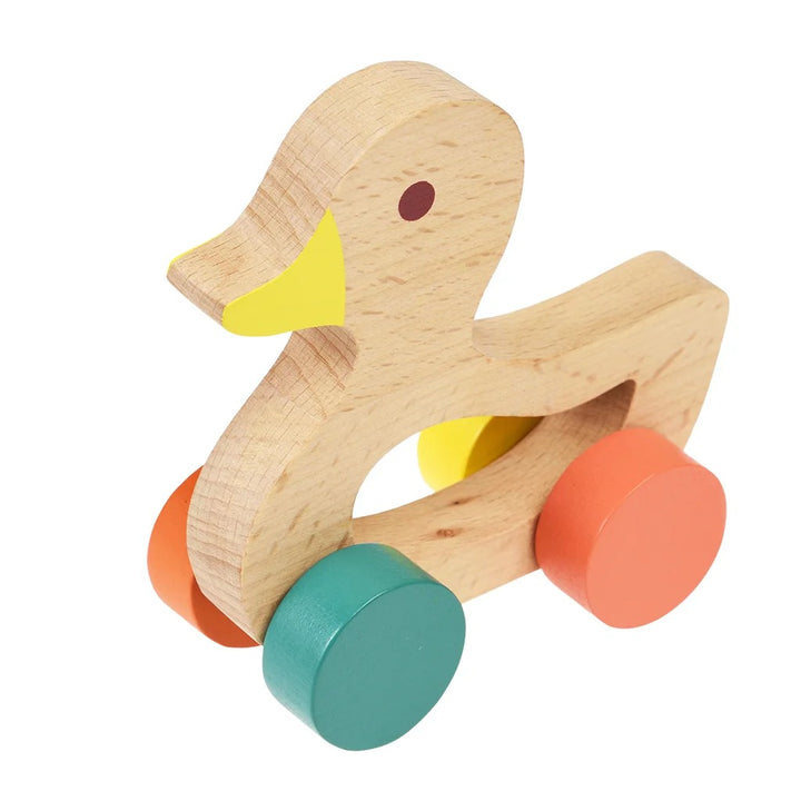 Rex London -Wooden Push Along Toy - Duck