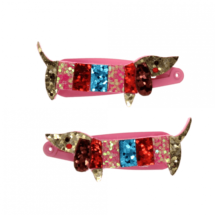 Rex London - Sausage Dog Glitter Hair Clips