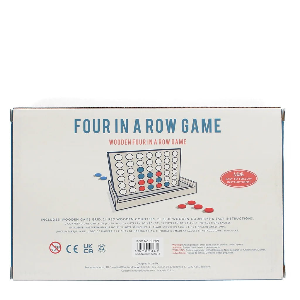 Rex London - Wooden Four In A Row Game Set