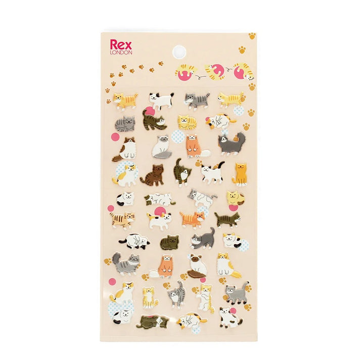 Rex London - 3D Puffy Stickers - Cats