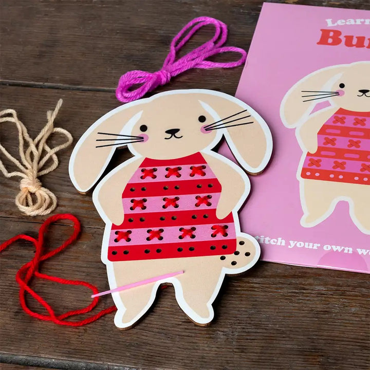 Rex London - Learn To Sew - Wooden Hand-Stitch Set - Bunny