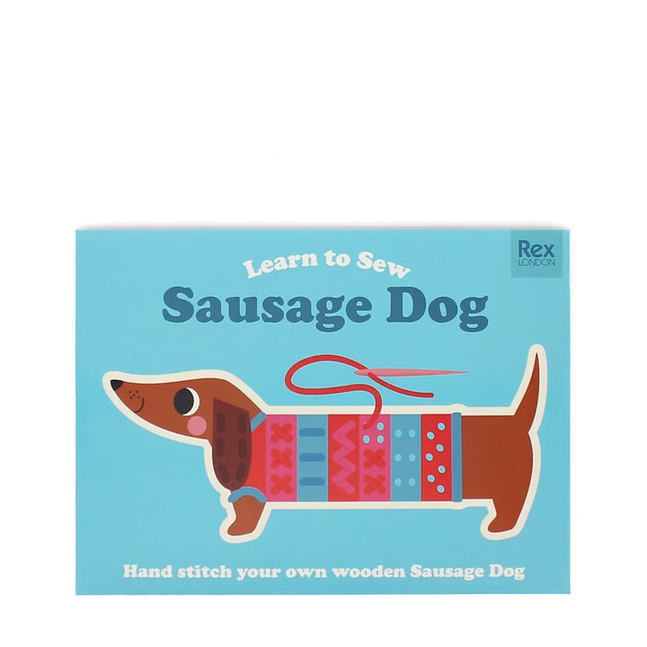 Rex London - Learn To Sew - Wooden Hand-Stitch Set - Sausage Dog