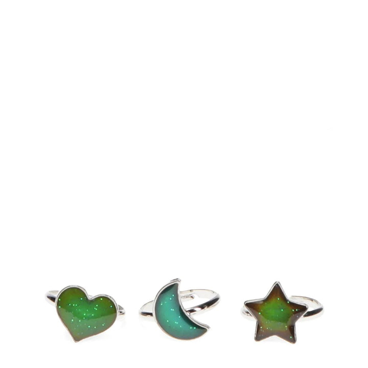 Rex London - Mood Rings - Heart, Star & Moon (Set Of 3)