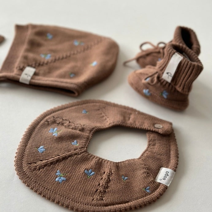 Saga Copenhagen- Baby Booties - Tahin - Mabel & Fox