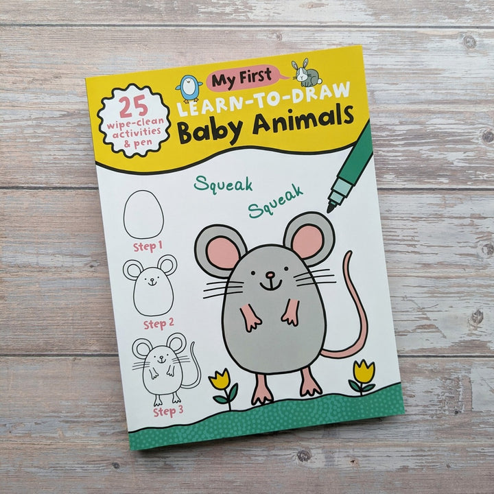 Learn To Draw Baby Animals - Wipe Clean Book