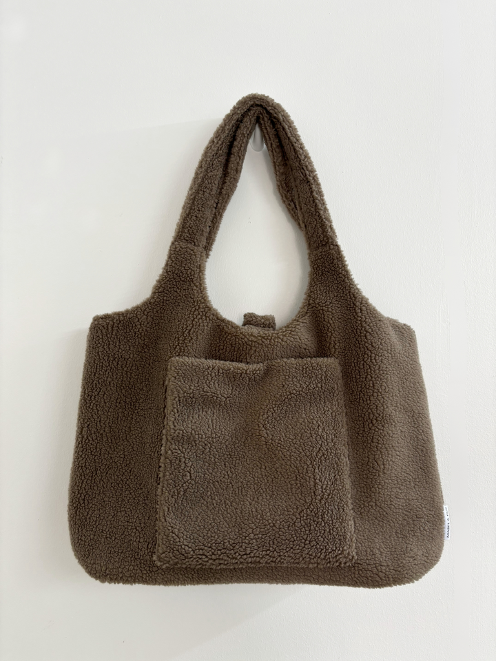 Mabel & Fox - Teddy Tote Bag - Ash Brown - Mabel & Fox