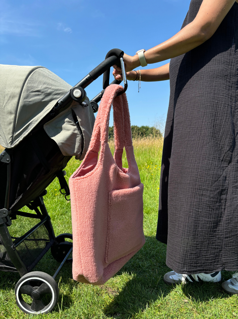 Mabel & Fox - Teddy Tote Bag - Rose Pink