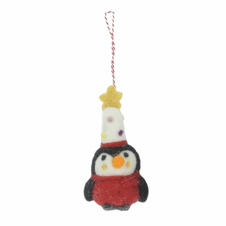 Fiona Walker - Christmas Decoration - Penguins with Party Hats