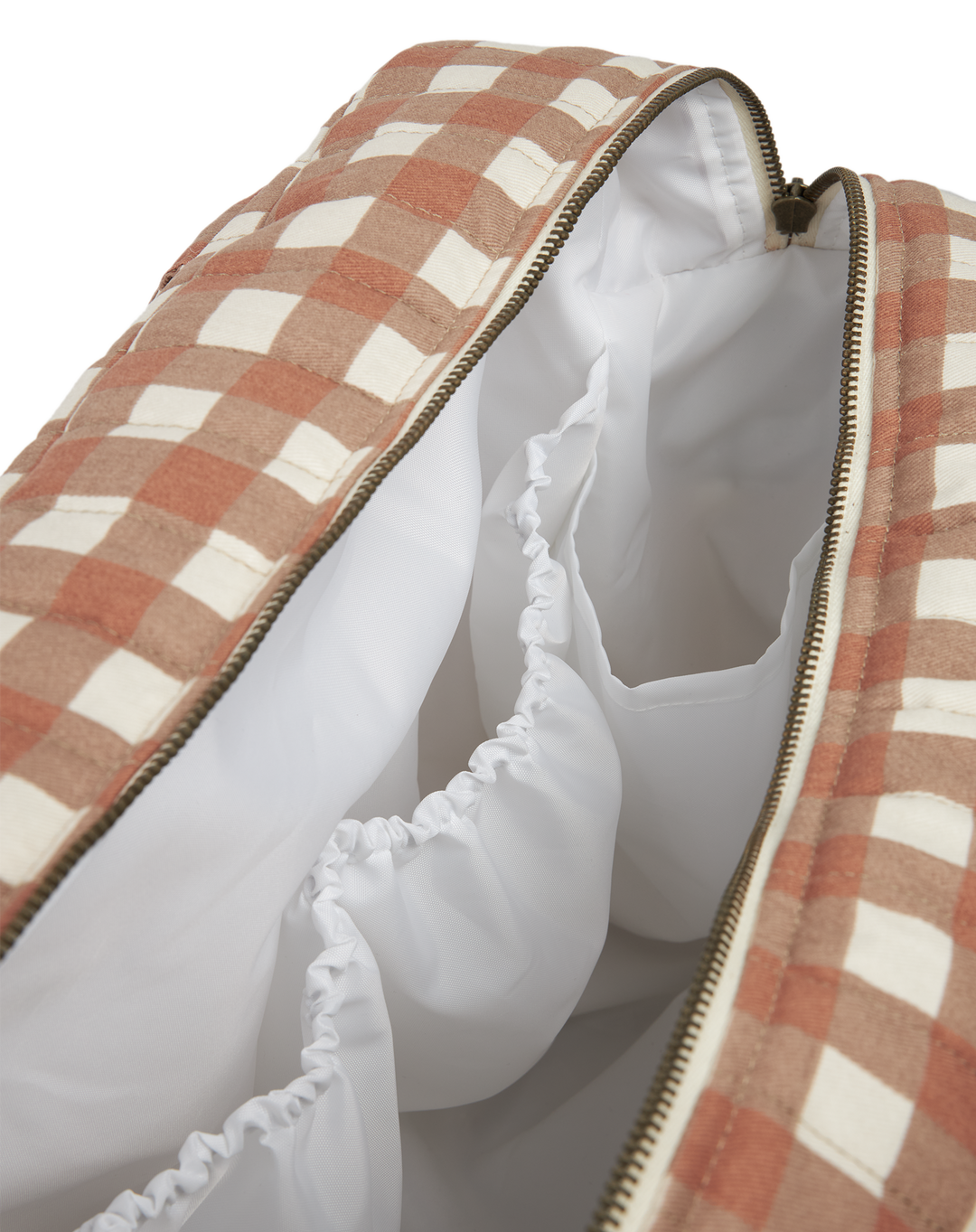 Nobodinoz- Hyde Park Waterproof Stroller Bag- Terracotta Checks