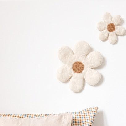 Bee Boheme - Duo of Felted Wool Wall Flowers