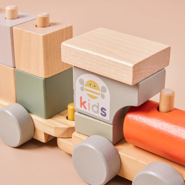 Just Bee Kids - Wooden Pull Along Activity Train