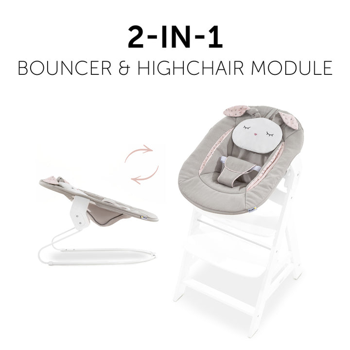 Hauck - Alpha Bouncer 2 in 1 - Beige Bloom - Mabel & Fox