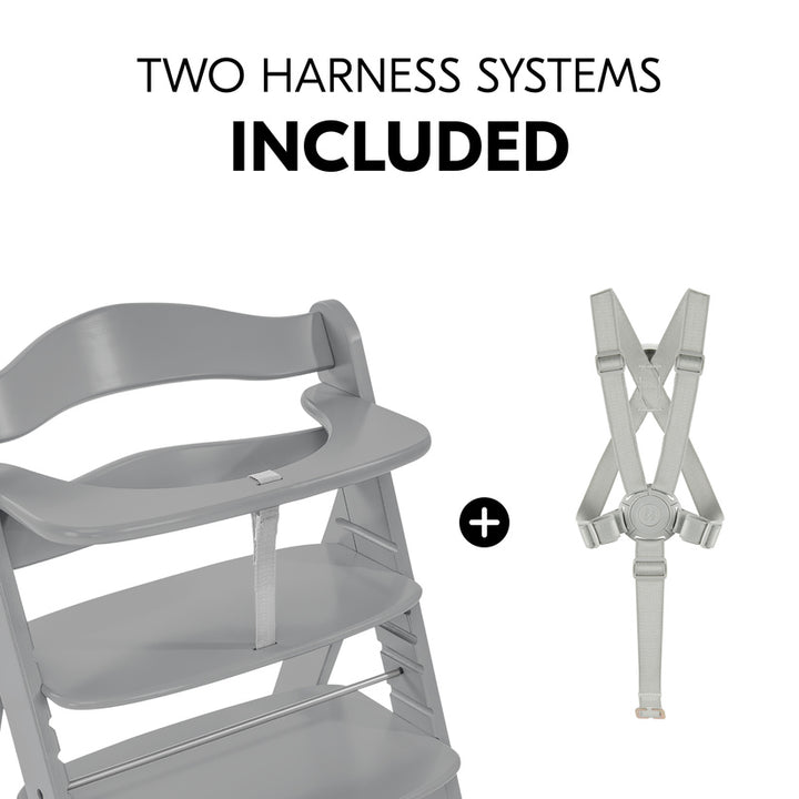 Hauck - Alpha+ Wooden Highchair - Grey