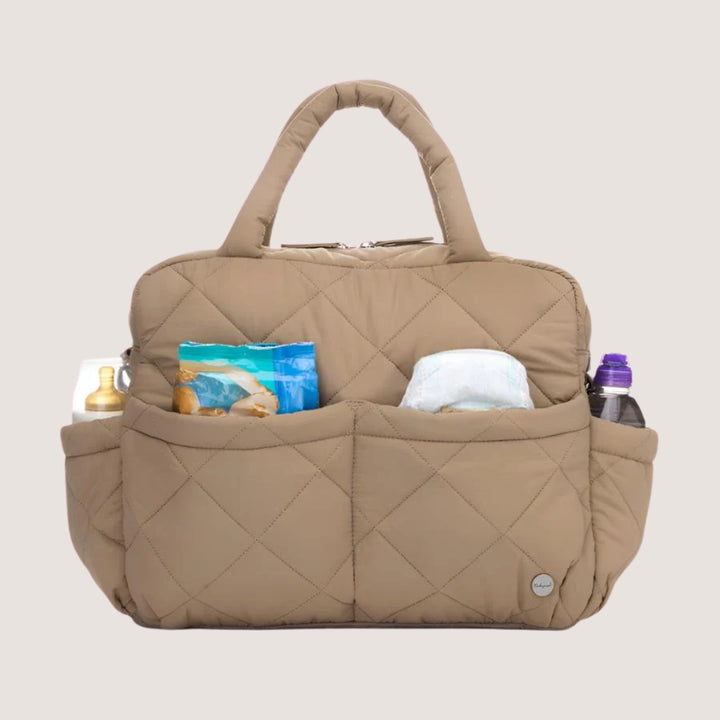 Babymel - Willow Convertible Changing Bag - Oat - Mabel & Fox