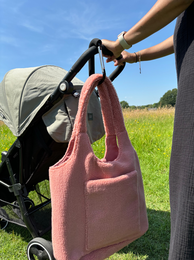 Mabel & Fox - Teddy Tote Bag - Rose Pink