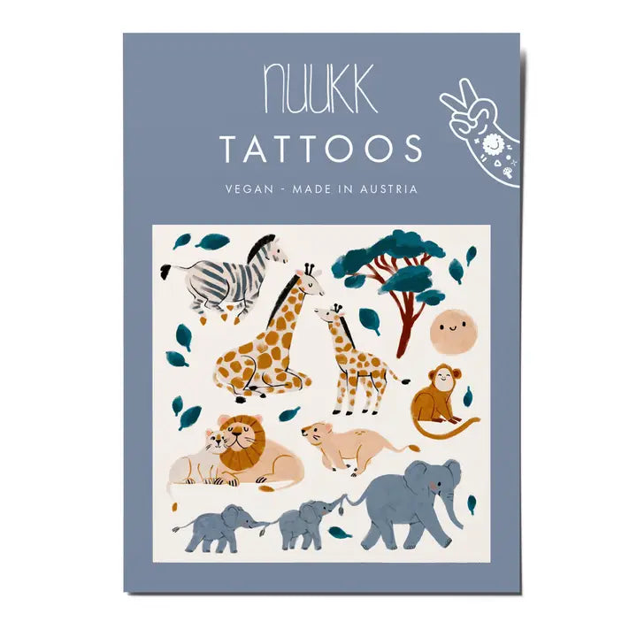 Nuukk - Temporary Organic Tattoo Sheets - Safari