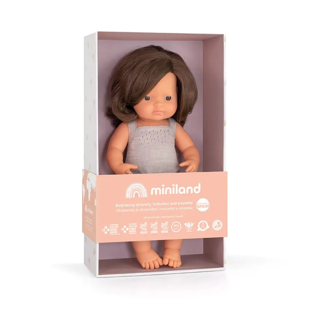 Miniland - Doll - Brunette Girl