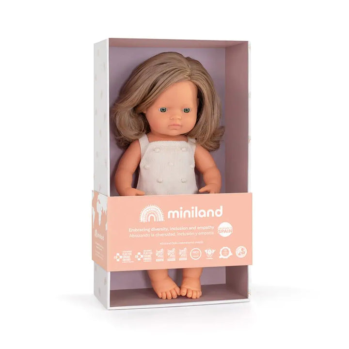 Miniland - Doll - Caucasian Dark Blonde Girl