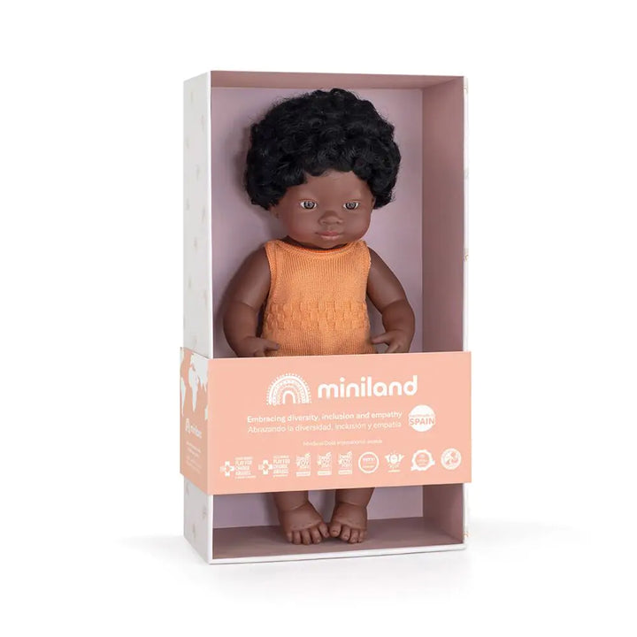 Miniland - Doll - African Girl