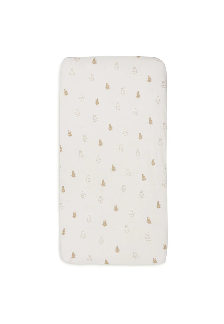 Jollein -  Fitted Sheet 60x120cm - Happy Miffy - Nougat