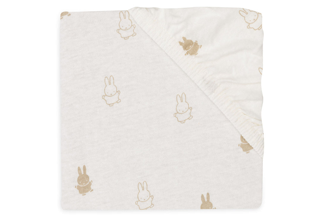 Jollein -  Fitted Sheet 60x120cm - Happy Miffy - Nougat