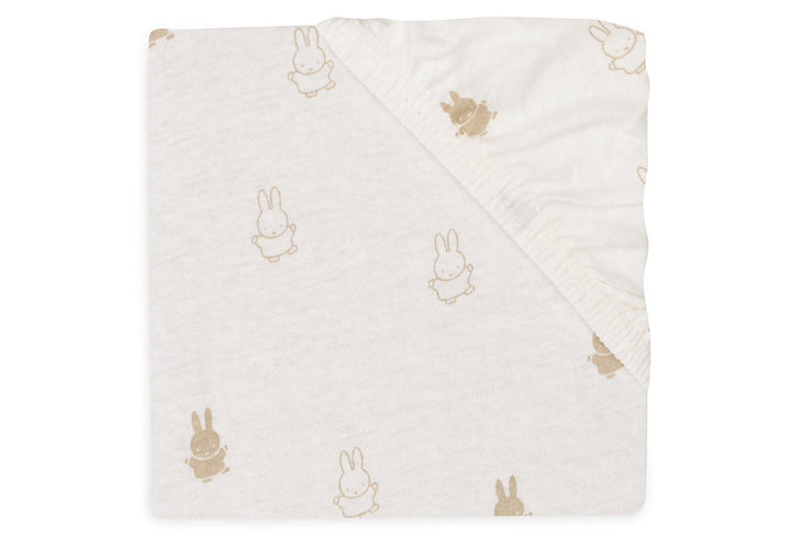 Jollein -  Fitted Sheet 60x120cm - Happy Miffy - Nougat