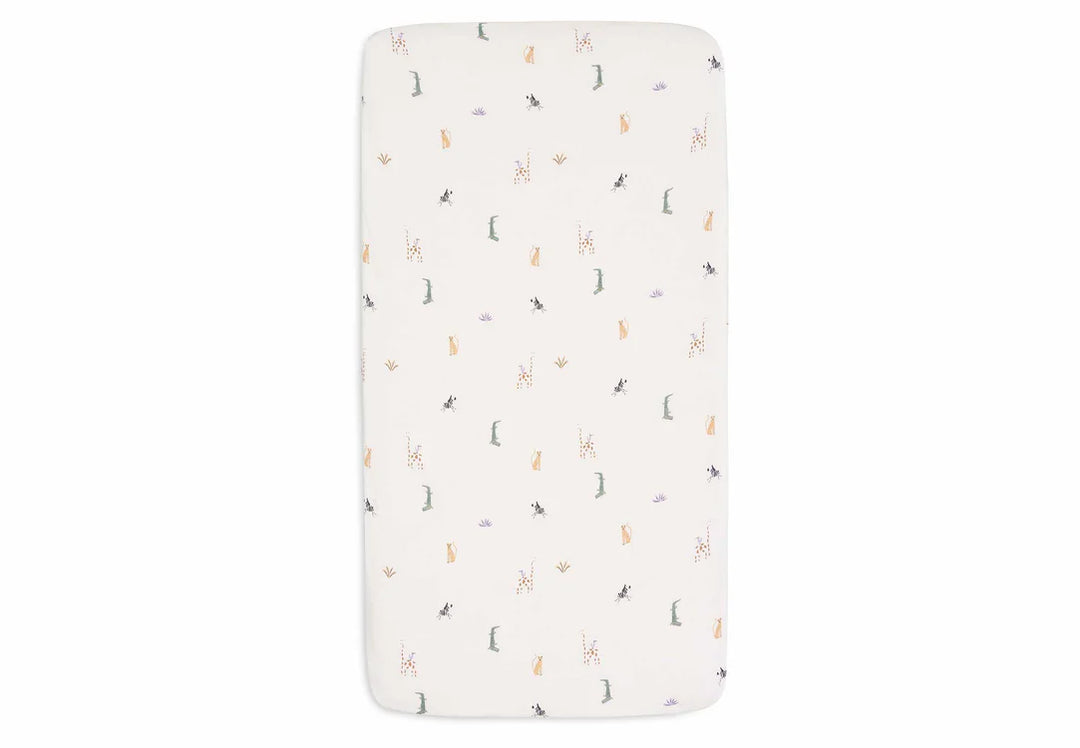 Jollein - Jersey Fitted Sheet 70/75x140/150cm Twinkling - Jungle Jambo