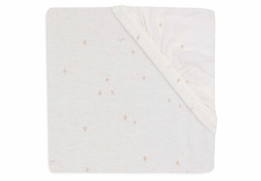 Jollein - Jersey Fitted Sheet 70/75x140/150cm Twinkling - Wild Rose