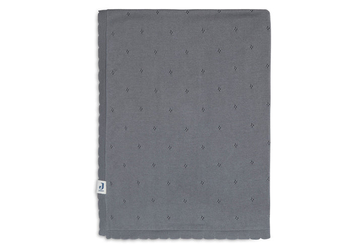 Jollein - Cradle Blanket - Pointelle - Storm Grey