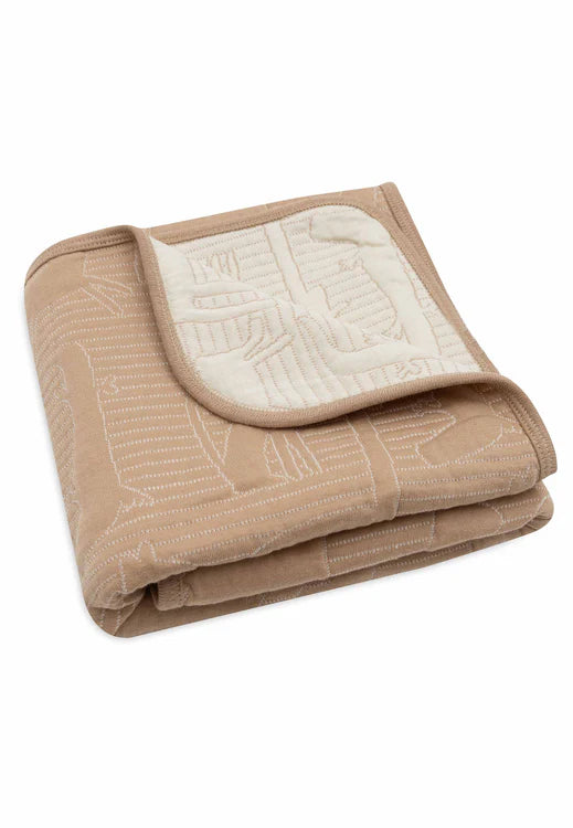 Jollein - Cradle Blanket - Jungle Jambo - Biscuit / Oatmeal