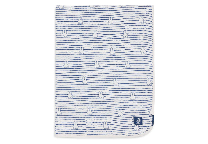 Jollein - Muslin Cradle Blanket - Miffy - Stripe Navy