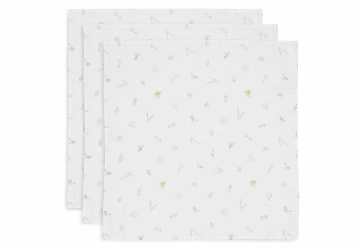 Jollein - Muslin Cloth - 70x70cm - Lovely Birds - 3 Pack