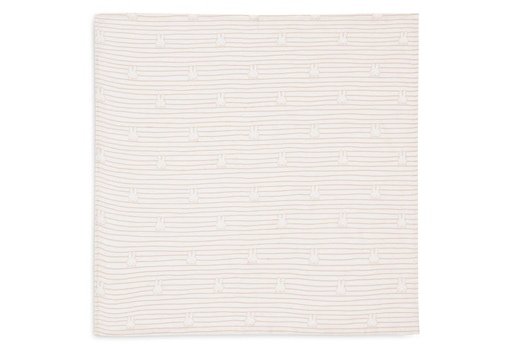 Jollein - Muslin Cloth 70 x 70cm - Miffy - Stripe Biscuit (3 Pack )
