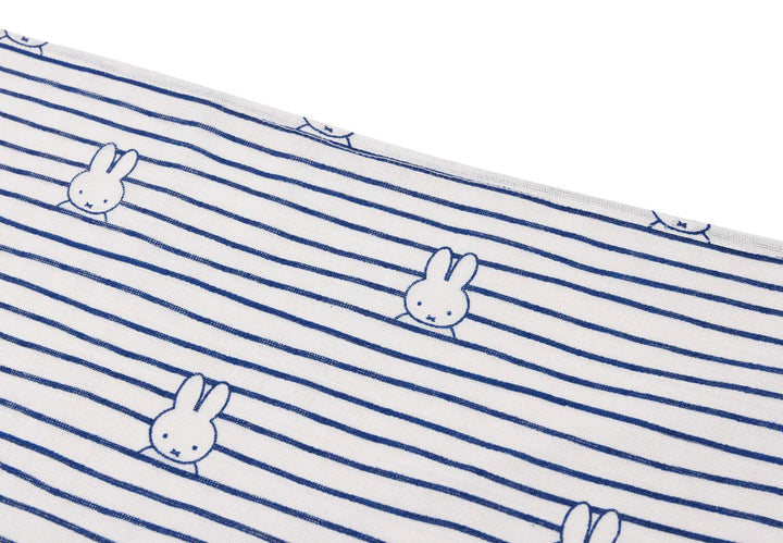 Jollein - Muslin Cloth 70 x 70cm - Miffy - Stripe Navy (3 Pack )