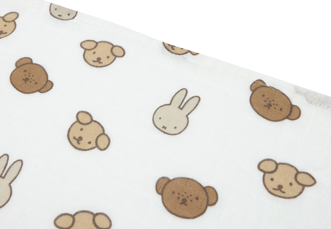 Jollein - Cloth Muslin Small 70x70cm - Miffy and Friends - (3 Pack)