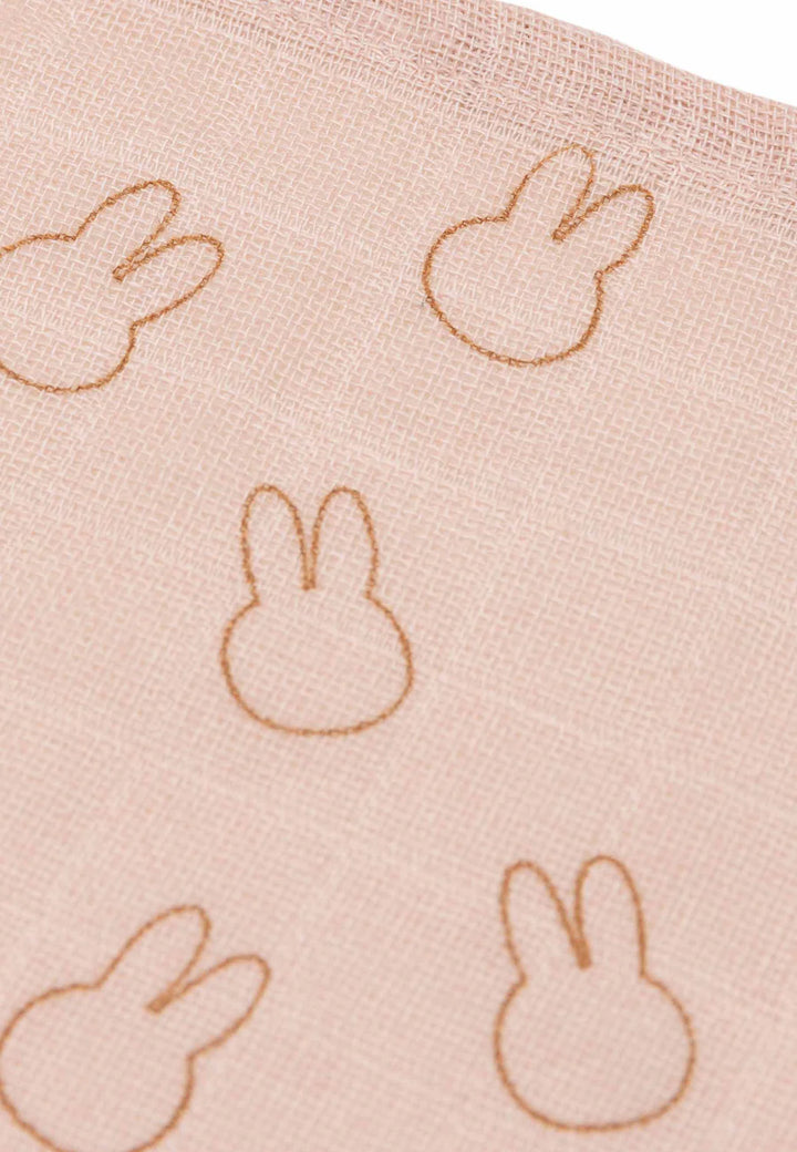 Jollein - Muslin Cloth - 70x70cm Miffy Silhouettes - Wild Rose - 3 Pack